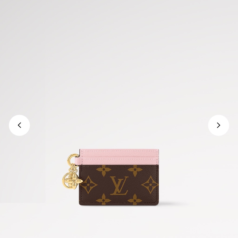 Louis Vuitton Pink and Brown Monogram Card Case